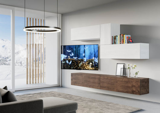 Parete Attrezzata Soggiorno 268x39,5 cm in nobilitato