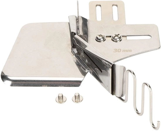 Accessorio per macchina da cucire 30 mm - Striscia di appoggio inclinata - Piattaforma per cucitura piatta - Risultati di cucitura professionali - Adatto per macchine da cucire per uso domestico - Incluso set di viti - Accessorio per cucire