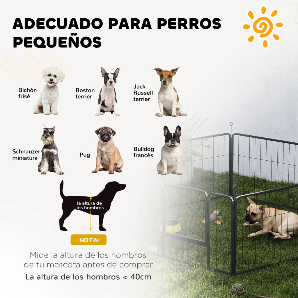 Recinto per Cani ¨C zephmum ¨C Nero 6 Pannelli 60 cm