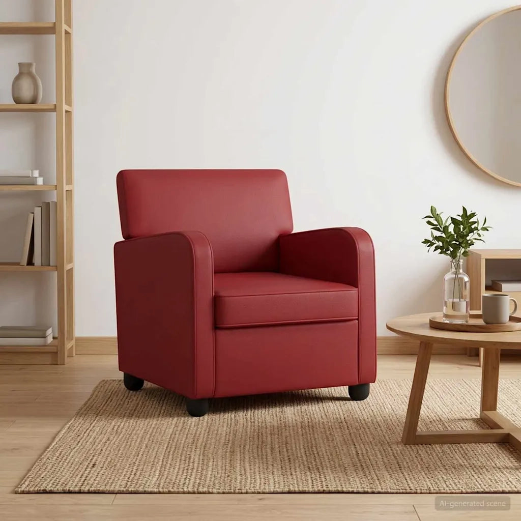 Poltrona Rosso Vino Similpelle 42043430