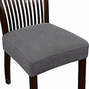 Set di 4 coprisella, coprisella elastiche, coprisella per sedile, coprisella con disegno jacquard, coprisella rimovibili e lavabili - decorazione da tavola (4-pack, grigio)