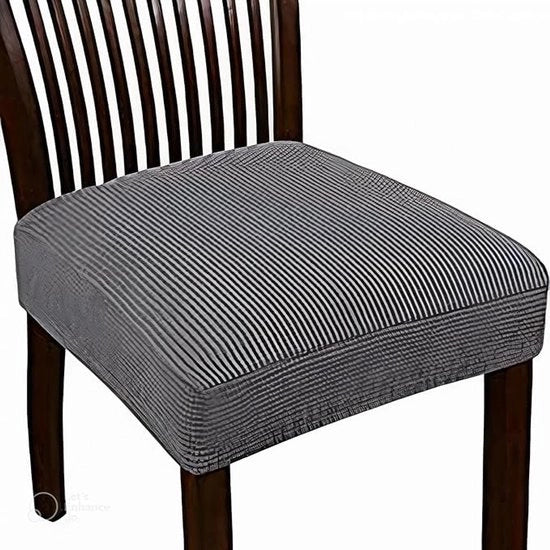 Set di 4 coprisella, coprisella elastiche, coprisella per sedile, coprisella con disegno jacquard, coprisella rimovibili e lavabili - decorazione da tavola (4-pack, grigio)
