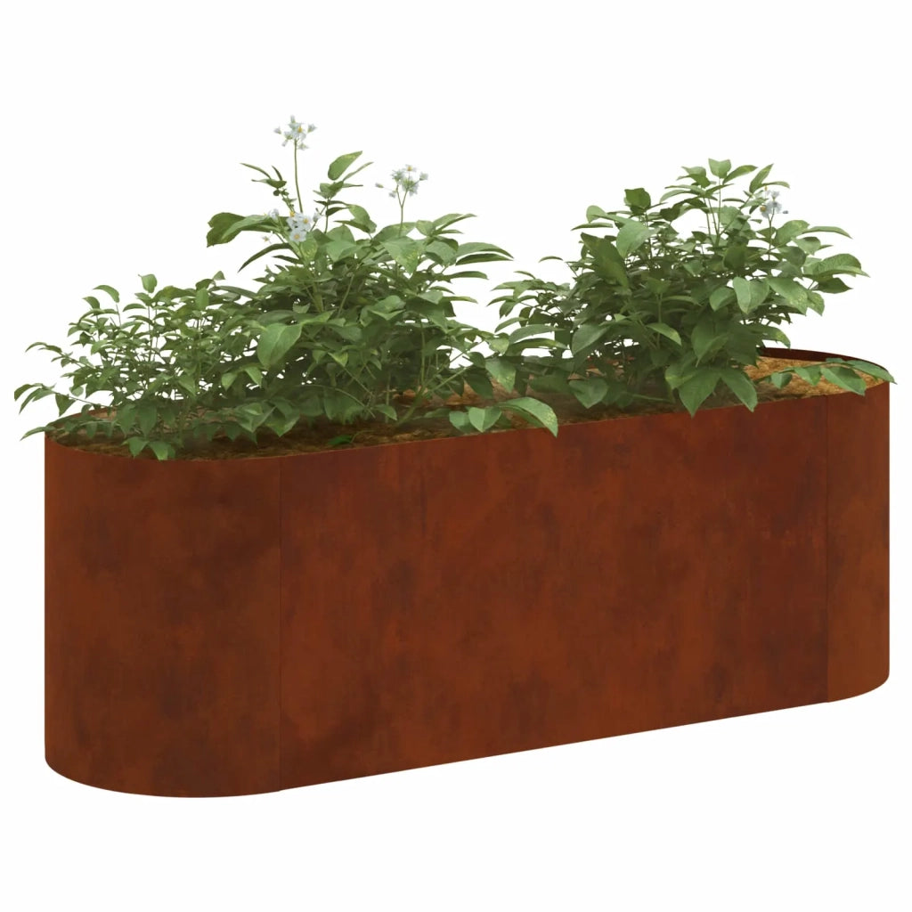 Letto rialzato da giardino Acciaio Corten 120 x 40 x 40 cm 8011690