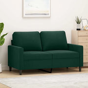 Divano a 2 Posti-Sofa 2 Posti Verde Scuro 120 cm in Velluto 164925