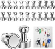 Set di magneti forti, 12 mm x 16 mm magneti in metallo, super magneti neodymium, magneti N52, magneti potenti, magneti mini per bacheche, frigoriferi, lavagne, lavagne bianche e altro. (18 pezzi)