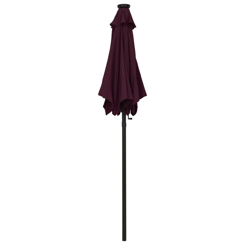 Ombrellone con LED Rosso BordÃ² 200x211 cm in Alluminio