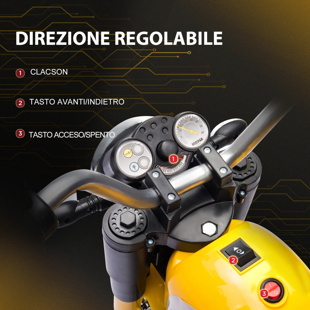Moto Elettrica per Bambini ¨C zephmum ¨C Gialla 72x57x56