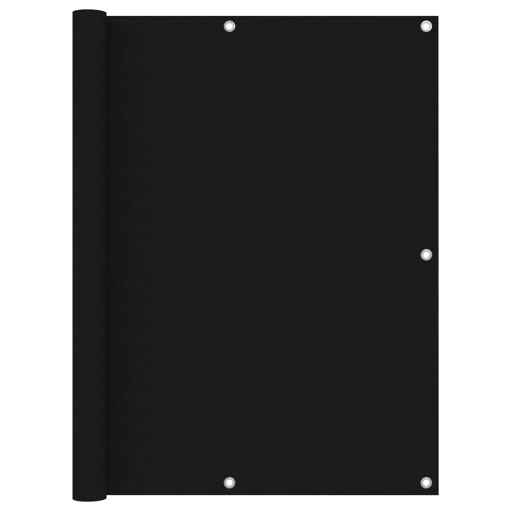 Schermo per balcone schermo per la privacy 120 x 600 cm tessuto Oxford nero 02_0010265