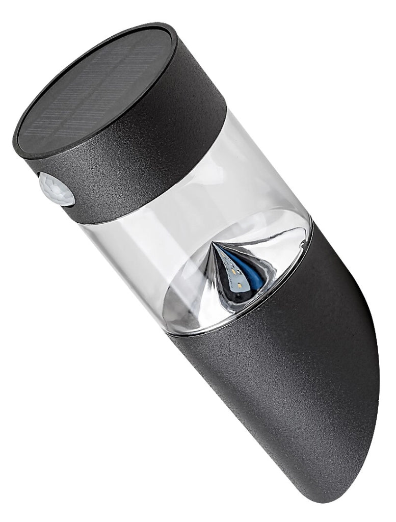 Applique solare LED 1,5W con sensore IP44 nera Rabalux Kapuas
