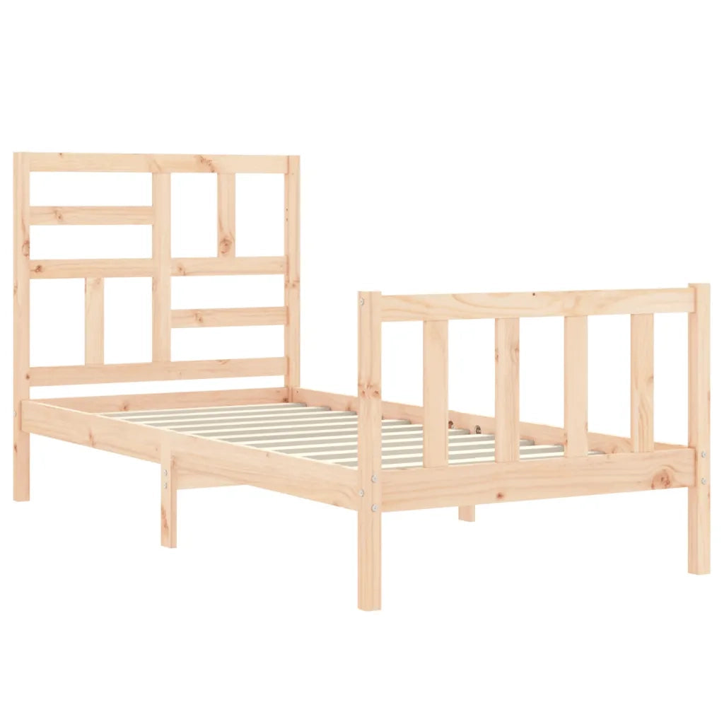 Giroletto senza Materasso-Struttura Letto 90x200 cm in Legno Massello di Pino 297405