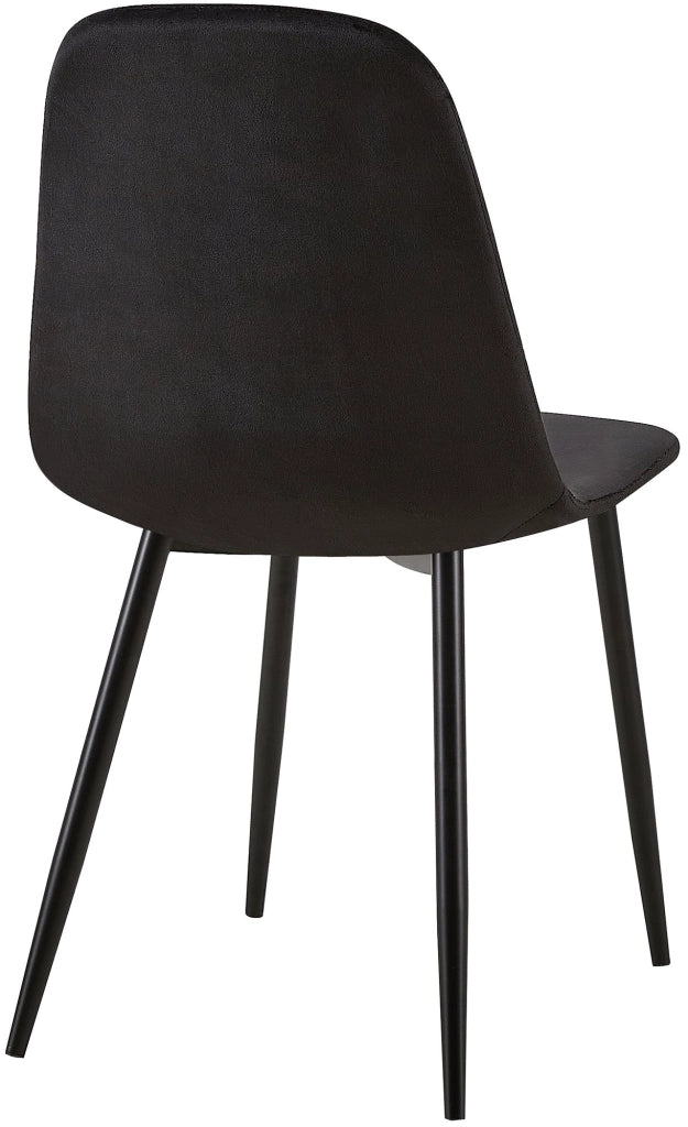 Set di 4 sedie Giverny nero,Velluto