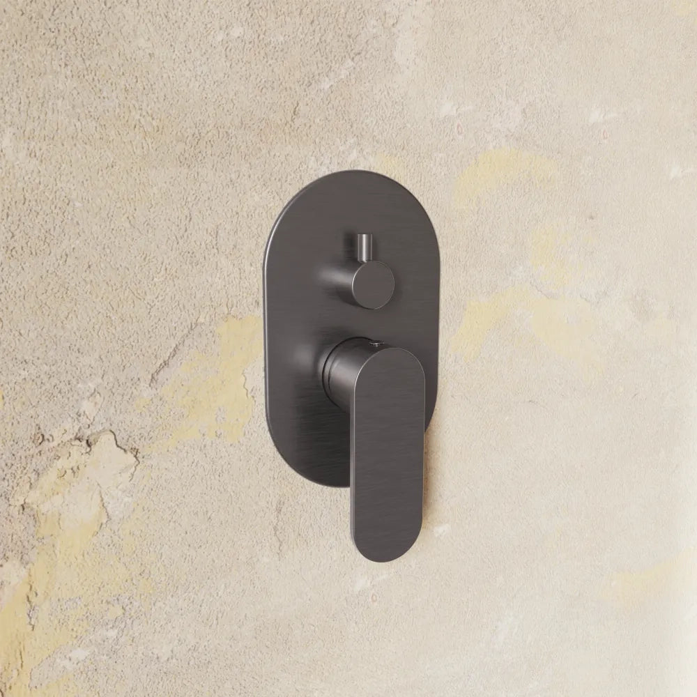 Miscelatore incasso doccia con deviatore gun metal spazzolato | Margot