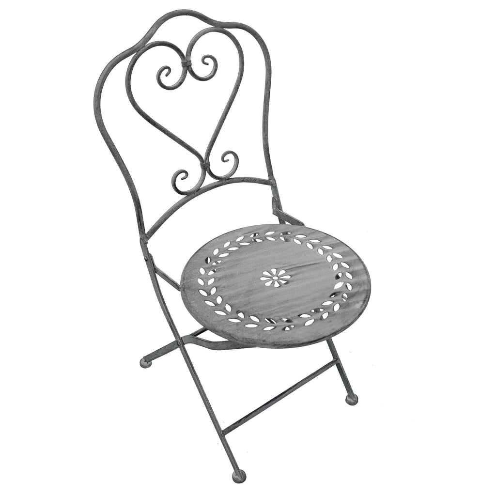 SET BISTROT JEANETTE STRUTTURA IN ACCIAIO IN COLORE BIANCO OSSIDATO