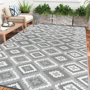 Tappeto da picnic esterno interno 150 x 240 cm grande tappeto in tessuto ruvido resistentente alla luce UV, pieghevole e riutilizzabile per giardino e veranda.