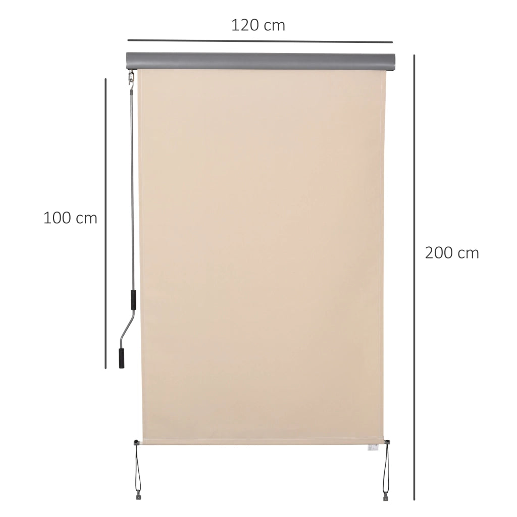 Tenda da balcone verticale ¨C zephmum ¨C crema bianco 200x120 cm