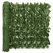 Schermo per balcone schermo per la privacy con foglie 400 x 75 cm verde scuro 02_0010008