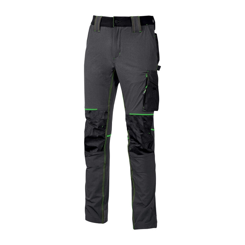 U-POWER PANTALONE ATOM SLIM FIT GRIGIO-VERDE TG.M