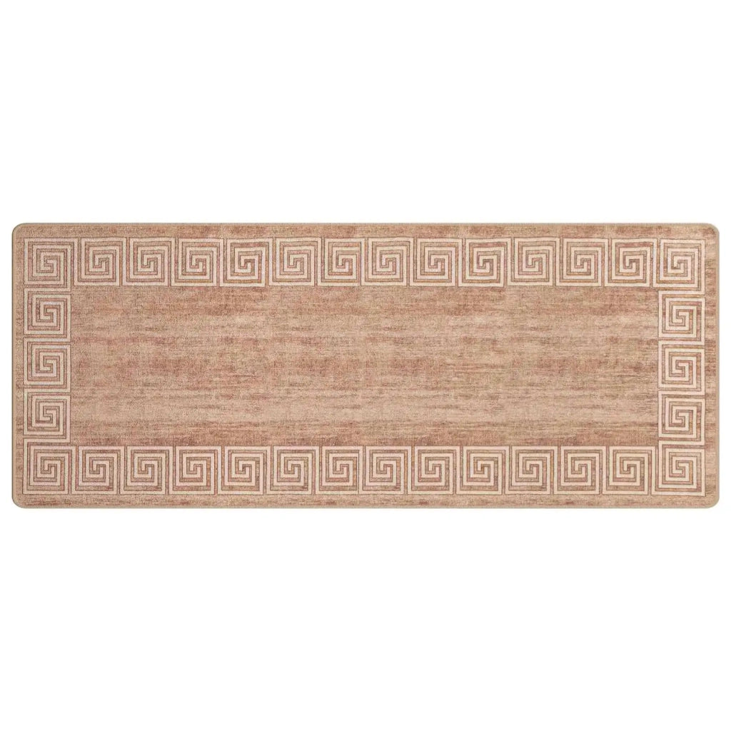 Runner Tappeto MARSA Bianco 100 x 350 cm Poliestere e PVC 42023319