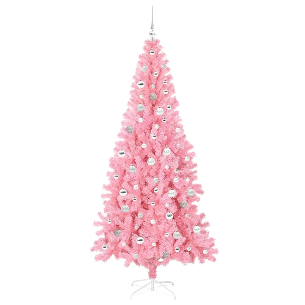 Albero di Natale con 300 LED con supporto Rosa 210 cm PVC 3396443