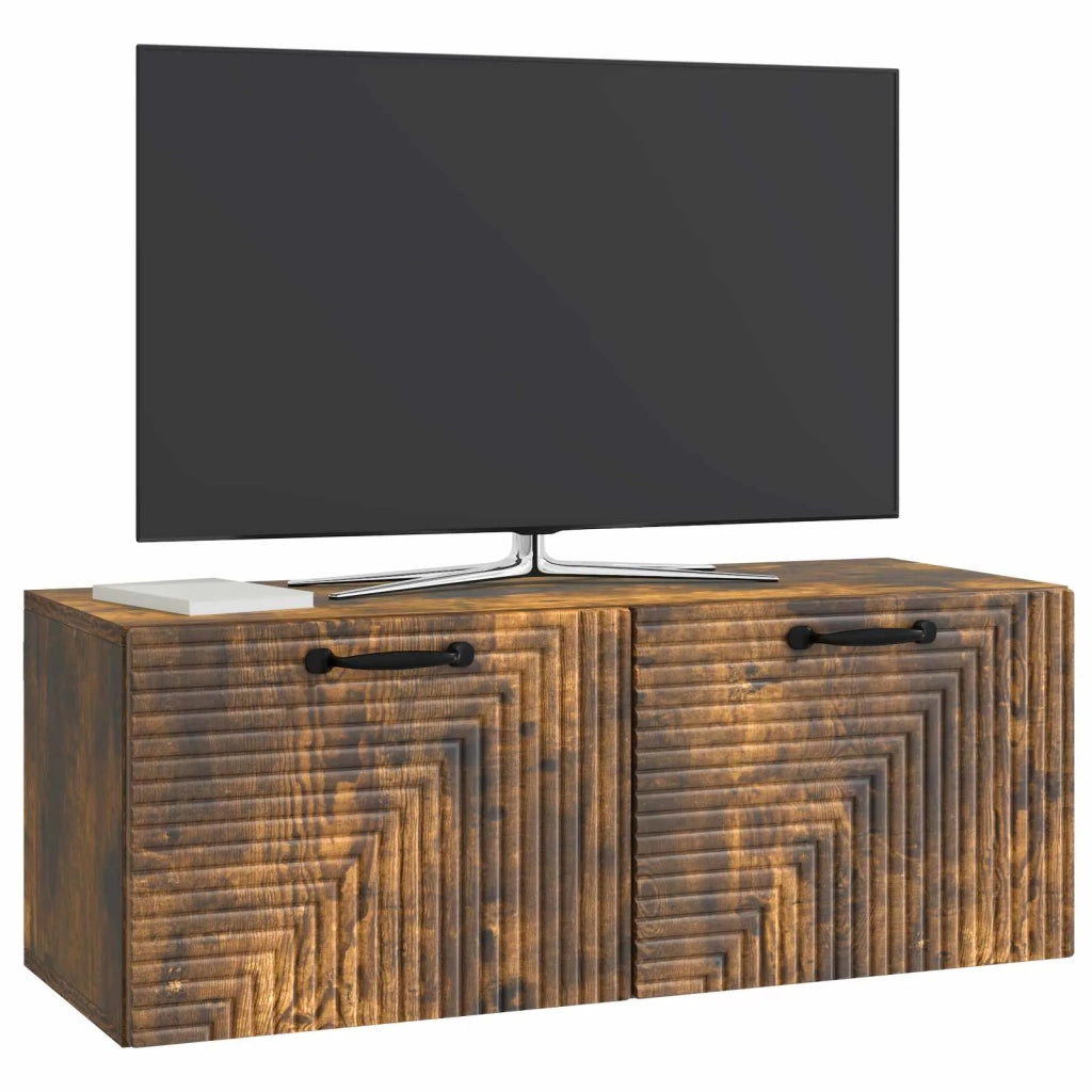 Mobile Porta TV da Muro Rovere Fumo 78,5 x 31 x 30 cm