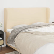 Testiera ad Orecchio-Testata con Orecchie Crema 203x23x118/128 cm in Tessuto 943110