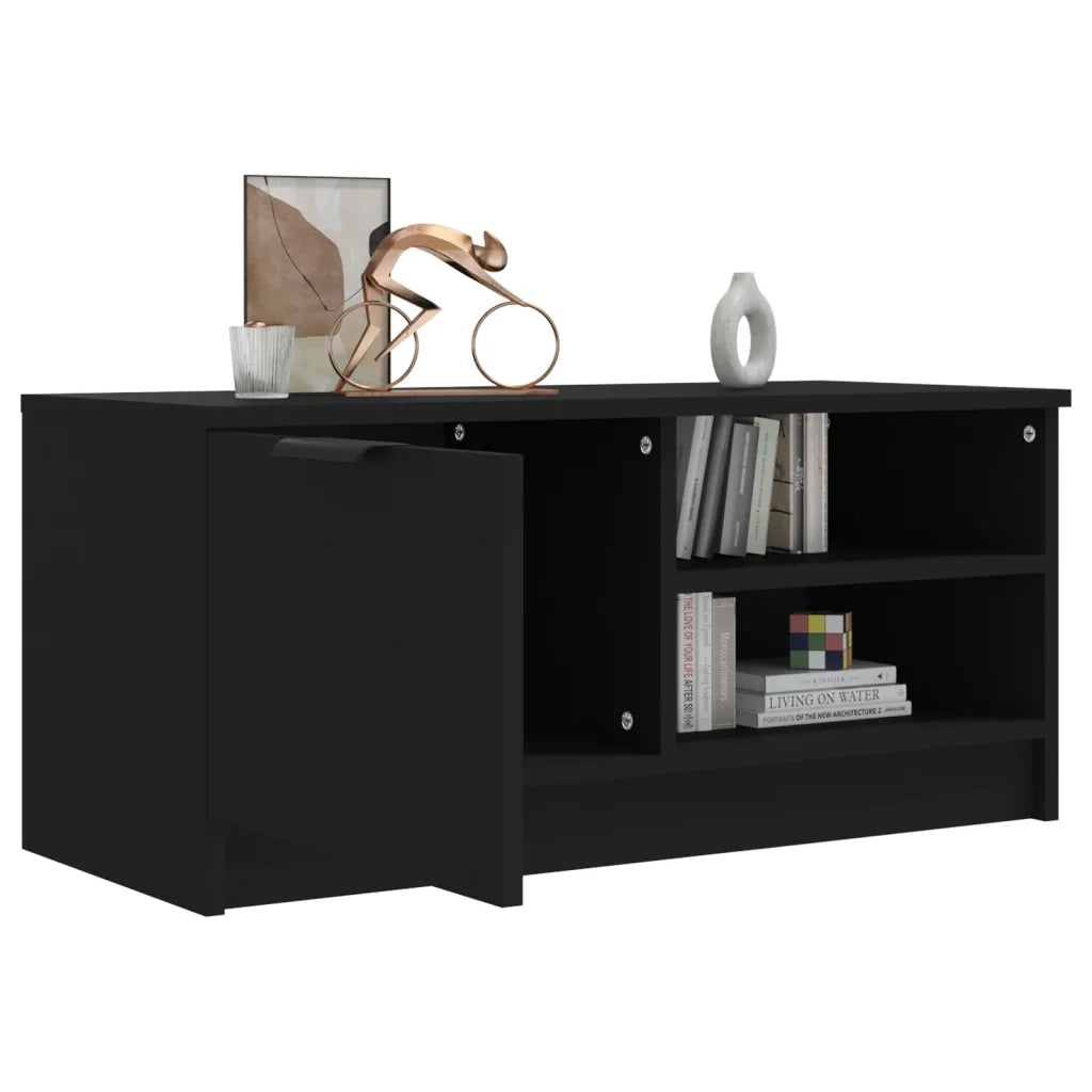 Mobile Porta TV Nero 80x35x36,5 cm in Legno Multistrato cod mxl 23456