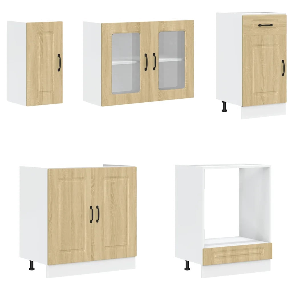 Set Mobili da Cucina 8 pz Kalmar Rovere Sonoma in Truciolato 3314794