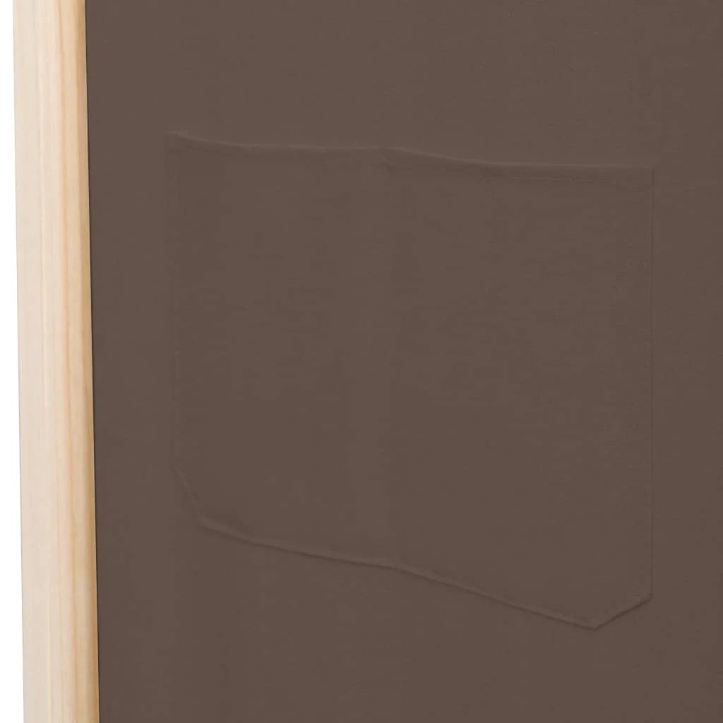 Paravento divisorio divisorio mobile decorativo 3 pannelli marrone 120x4 cm tessuto 0802087