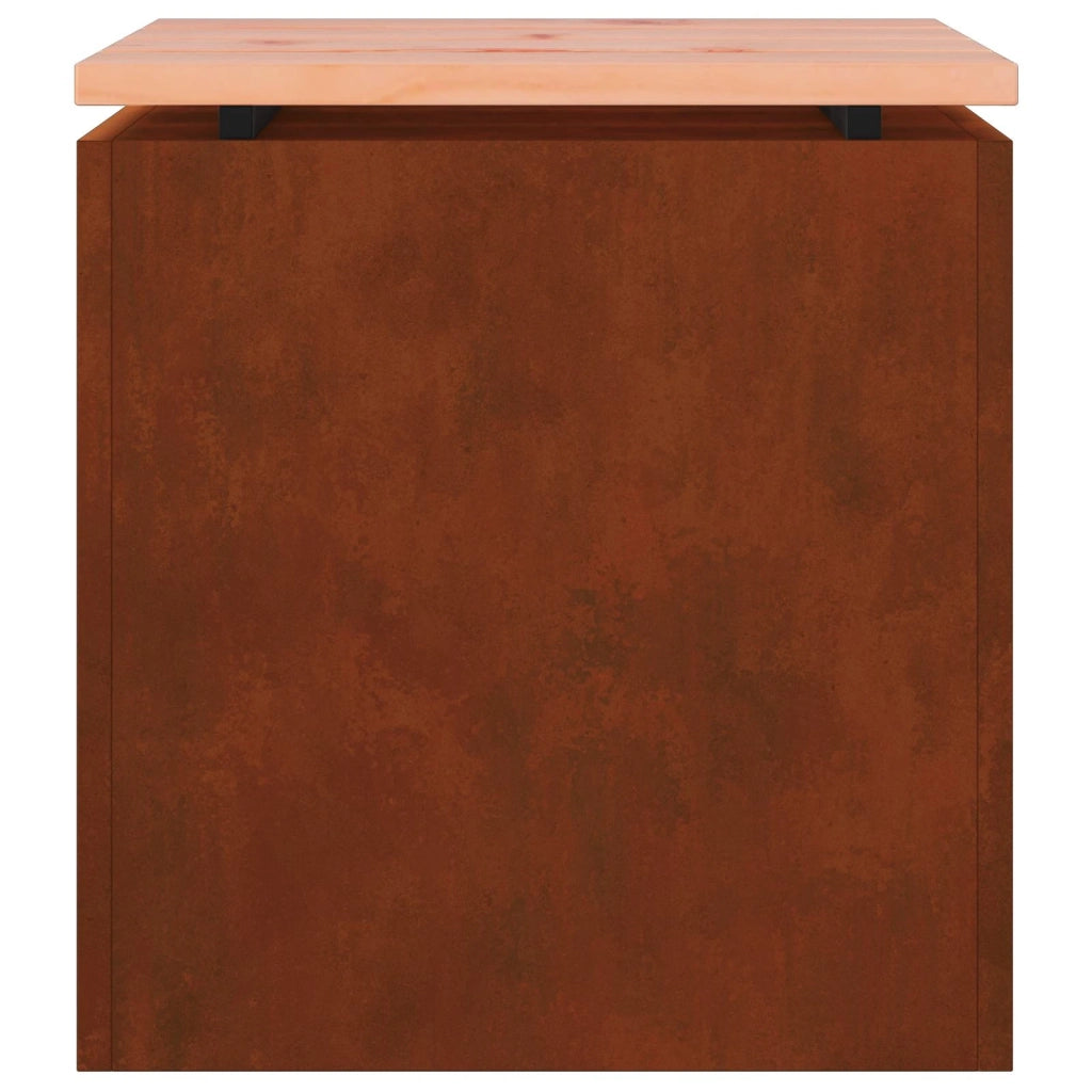Panchina da giardino Ruggine 40 x 40 x 43 cm acciaio corten
