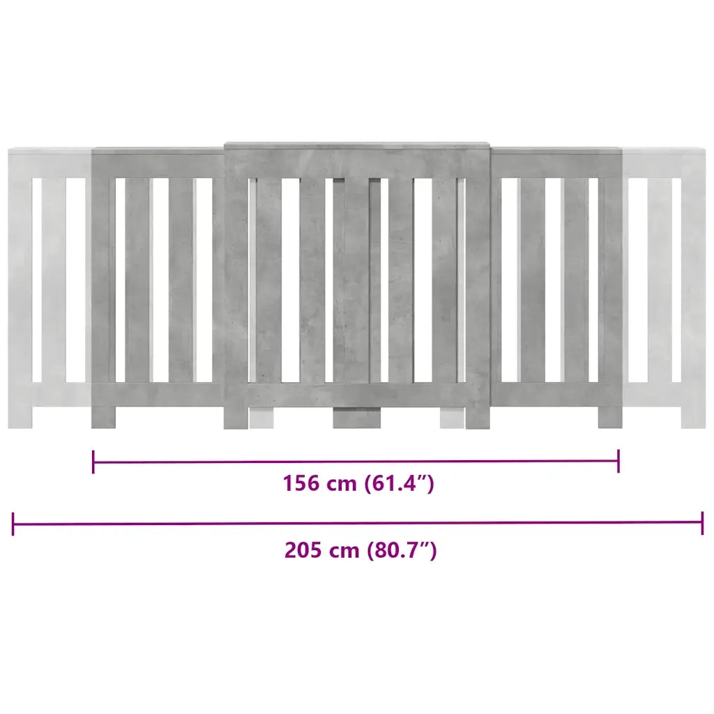 Copertura Termosifone Grigio Cemento 205x21,5x83,5 Multistrato 852765