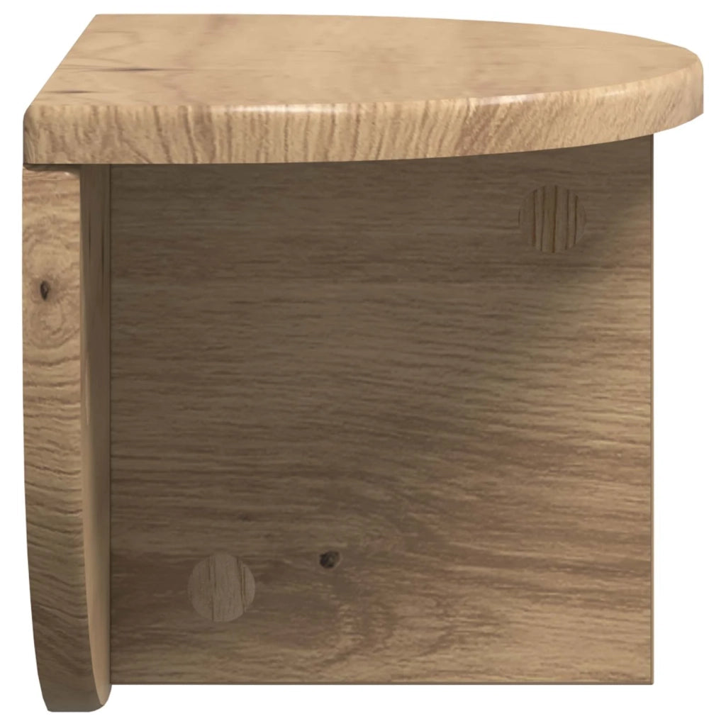 Scaffale da parete 2 pcs Rovere artigianale 38 x 19 x 19 cm
