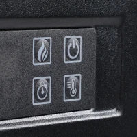 Camino Elettrico a Parete con LED Effetto Fiamma e Timer, Copertura 37m², 2000W - Bianco