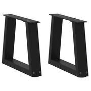 Gambe per Tavolino da CaffÃ¨ a Forma di V 2 pz Nere 30x(30-31,3) cm Acciaio