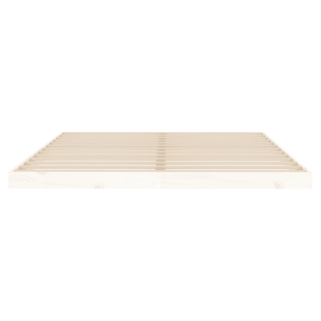 Giroletto senza Materasso Bianco 160x200 cm Legno Massello Pino