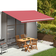 Tessuto di Ricambio per Tenda da Sole Rosso Borgogna 5x3 m 311971