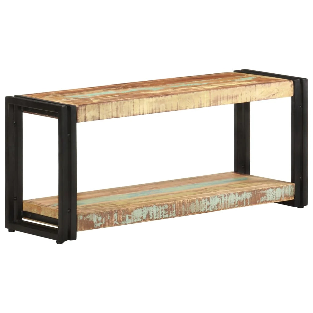 Mobile TV multimediale scaffale TV mobile TV sala da pranzo soggiorno camera da letto 90 x 30 x 40 cm legno massello di recupero marrone 02_0026334