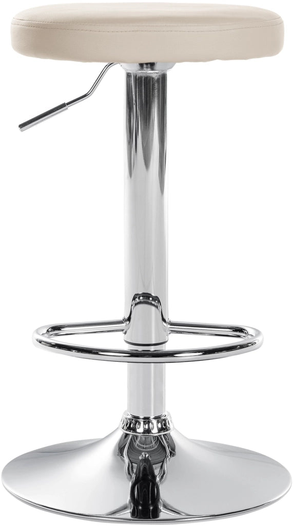 Set di 2 sgabelli da bar Ponte in similpelle crema,Metallo in look cromato