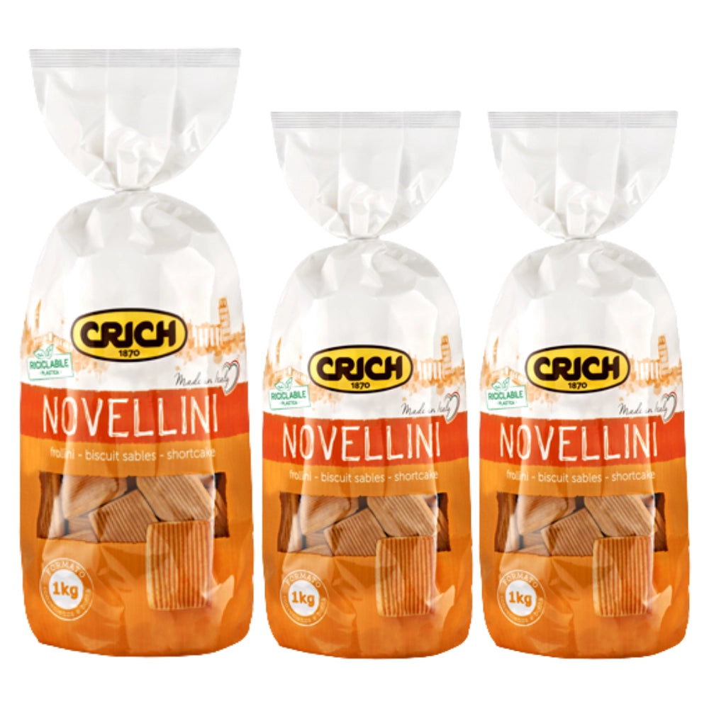 Crich novellini biscotti frollini 3 sacchetti da 1 kg