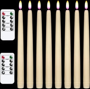 Set di candele LED a vela flessibile senza fiamma alimentate a batteria con controllo remoto, imitazione di cera vera, candele a LED a vela con timer, decorazione per festa di matrimonio, confezione da 8 pezzi.