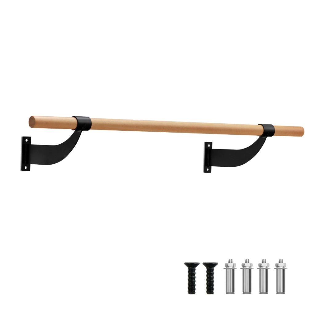 Barra per balletto singola a parete da 120 cm, Attrezzatura per balletto yoga stretching per casa palestra Nera