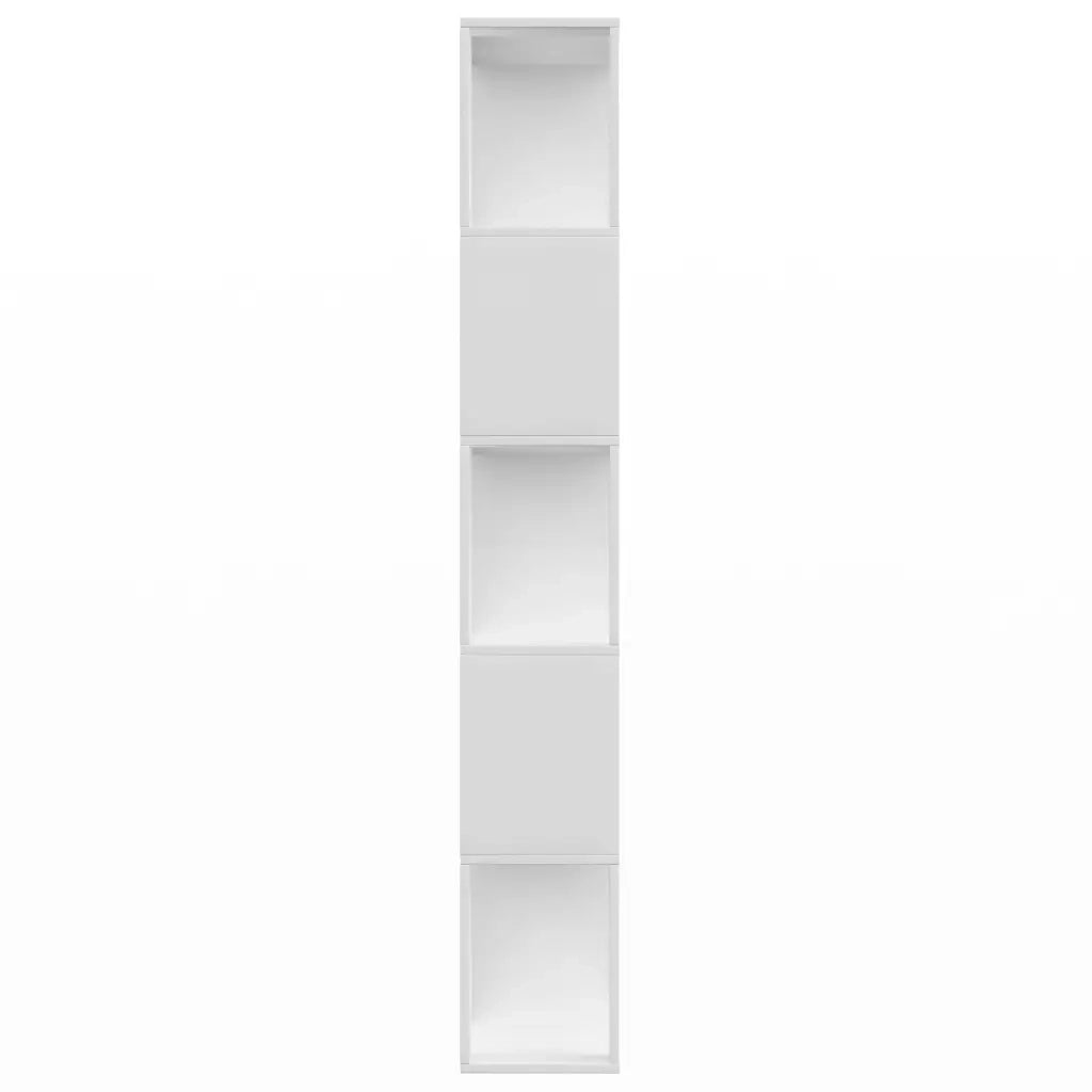 Libreria Divisorio-Scaffale per Libri-Mobile di Stoccaggio Bianco 80x24x159 cm in Legno Ingegnerizzato