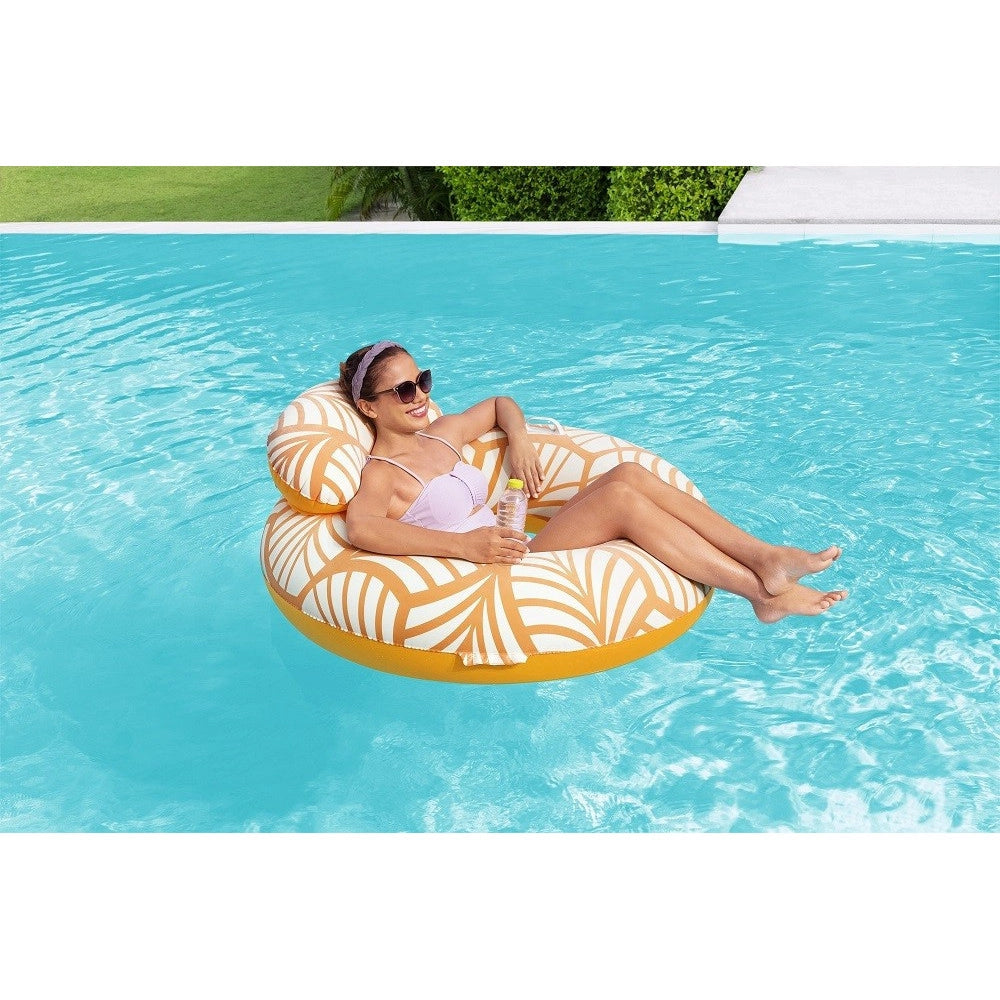 Trade Shop - Poltrona Gonfiabile Comfort Plush Galleggiante Piscina Spiaggia 118x117cm 43643 -