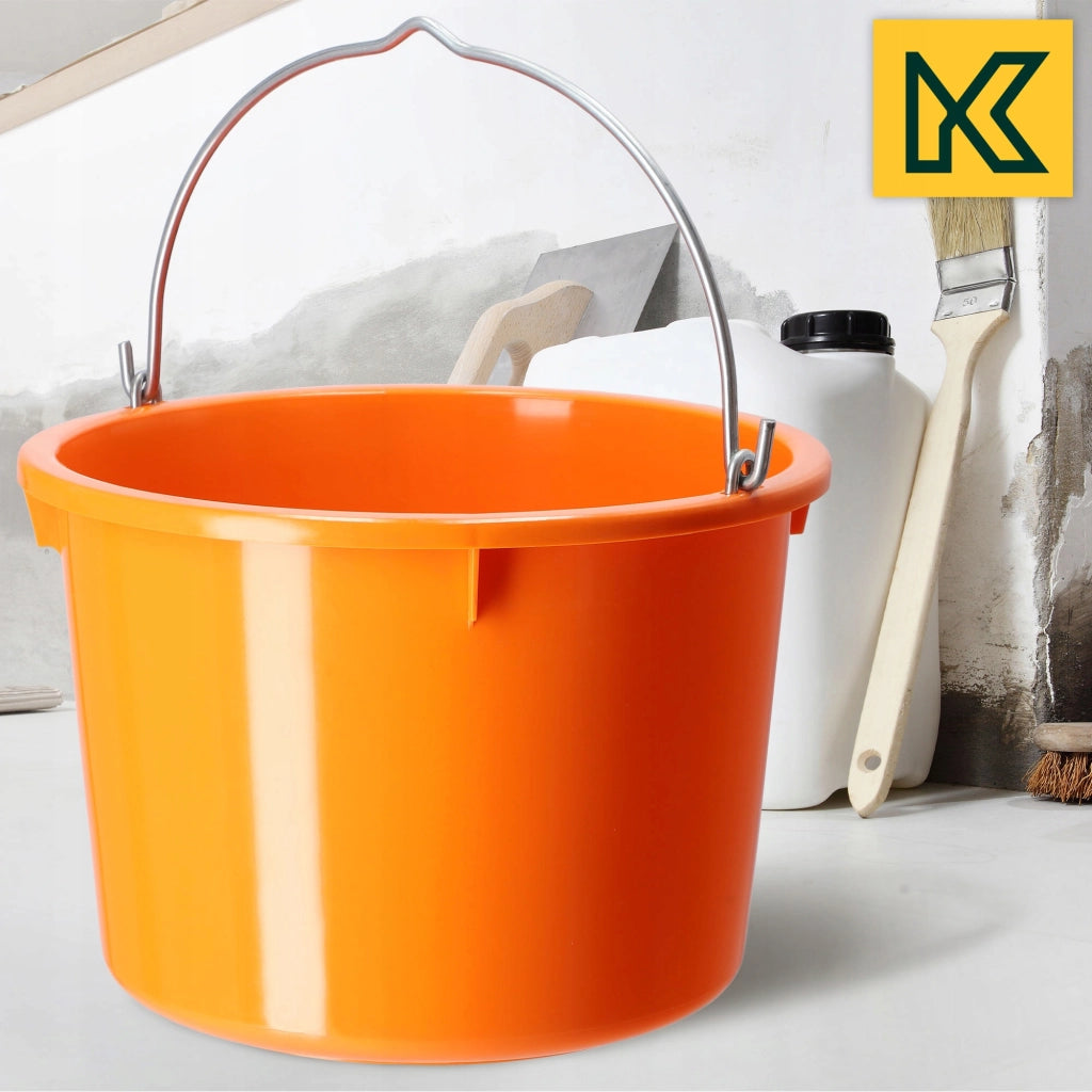 Secchio da costruzione KADAX 20L, malta resistente in plastica per uso domestico e giardinaggio (2 pezzi).