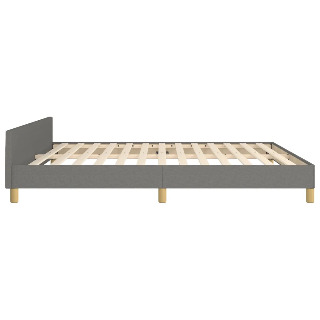 Giroletto senza Materasso-Struttura Letto Grigio Scuro 160x200 cm Tessuto 452183