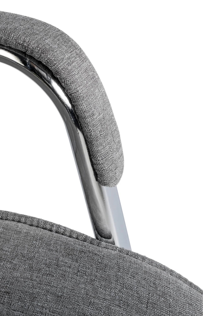 Sedia visitatore Sievert in tessuto grigio chiaro