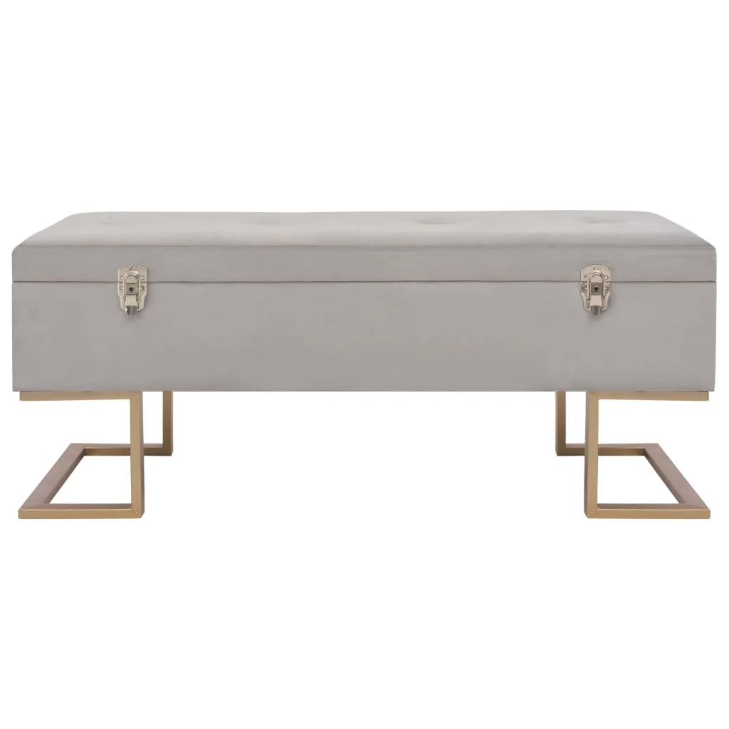 Panca con vano contenitore 105 cm velluto grigio 02_0010879