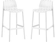 Set di 2 seggioloni da giardino impilabili "Vaena" - Bianco