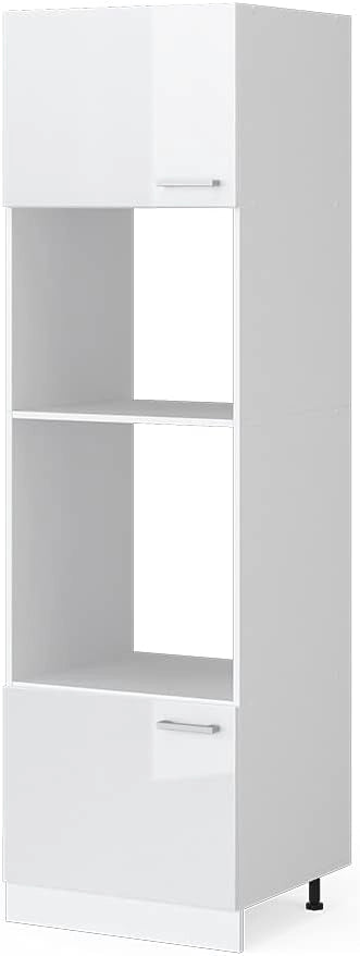 Mobile cucina microonde R-Line, Bianco lucido, 60 cm, per la libera combinazione all'interno di sistemi cucina modulari