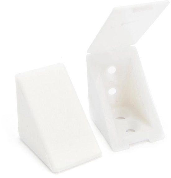 Connettori di mobile 40 pezzi - 4 vie - confezione di connettori di angolo - connettori di mobile - connettori di angolo - plastici - bianchi - con coperchio integrato - connettori di angolo con 4 vie