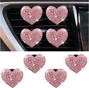 Clip per ventilatore a forma di cuore - Set da 4 - Aromaterapia autoventilatore rossa.